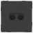 Розетка компьютерная 2-м KANT RJ45 кат.6A без шторки черн. уголь DKC 7012674