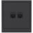 Розетка компьютерная 2-м KANT RJ45 кат.6A без шторки черн. уголь DKC 7012674