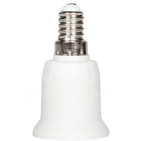 Переходник E14-E27 бел. EKF AD-E14-E27-w