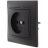 Розетка 1-м СП Мира 16А IP20 без заземл. керам. черн. бархат со вставкой LEZARD 701-4242-121