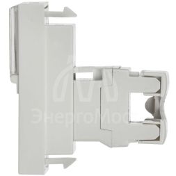 Розетка компьютерная 1-м 1мод. Праймер RJ45 кат.5E UTP механизм IEK CKK-40D-RI1-K01