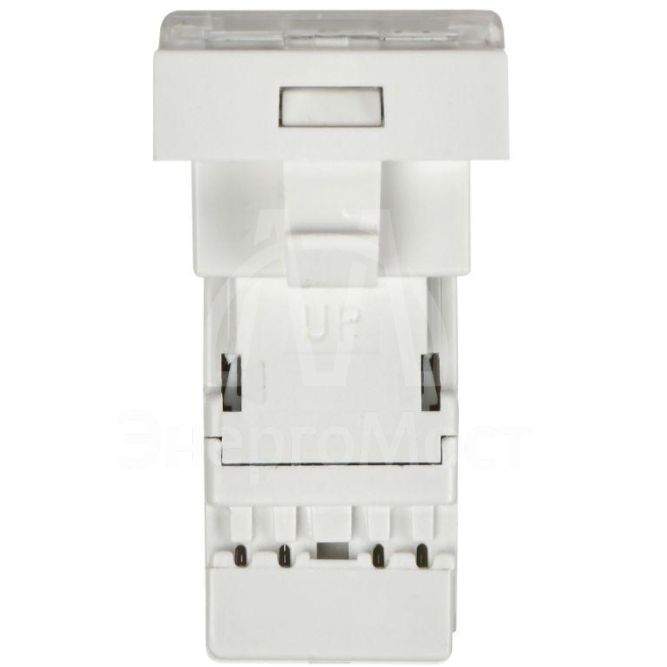 Розетка компьютерная 1-м 1мод. Праймер RJ45 кат.5E UTP механизм IEK CKK-40D-RI1-K01