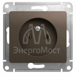 Механизм розетки 1-м СП Glossa 16А IP20 без заземл. шоколад SchE GSL000841