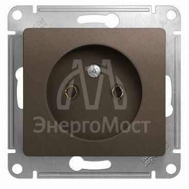 Механизм розетки 1-м СП Glossa 16А IP20 без заземл. шоколад SchE GSL000841
