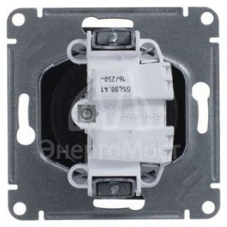 Механизм розетки 1-м СП Glossa 16А IP20 без заземл. шоколад SchE GSL000841