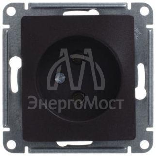 Механизм розетки 1-м СП Glossa 16А IP20 без заземл. шоколад SchE GSL000841
