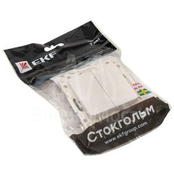 Механизм выключателя 2-кл. Стокгольм 10А бел. PROxima EKF EYV10-123-10