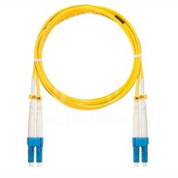 Шнур волоконно-оптический соединительный одномодовый 9/125мкм стандарта OS2 LC/UPC-LC/UPC двойной LSZH нг(В)-HFLTx 2мм желт. 1м NIKOMAX NMF-PC2S2C2-LCU-LCU-001