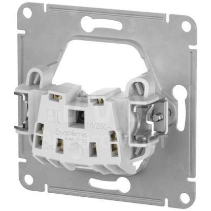 Розетка Glossa 16А без заземл. быстрозажим. клем. механизм бел. SE GSL000141S