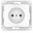 Розетка Glossa 16А без заземл. быстрозажим. клем. механизм бел. SE GSL000141S
