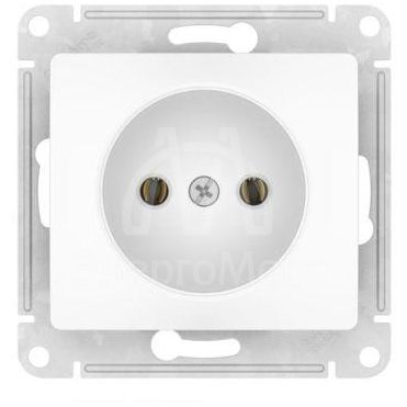 Розетка Glossa 16А без заземл. быстрозажим. клем. механизм бел. SE GSL000141S