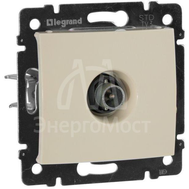 Механизм розетки TV СП Valena проходная 14дБ сл. кость Leg 774331