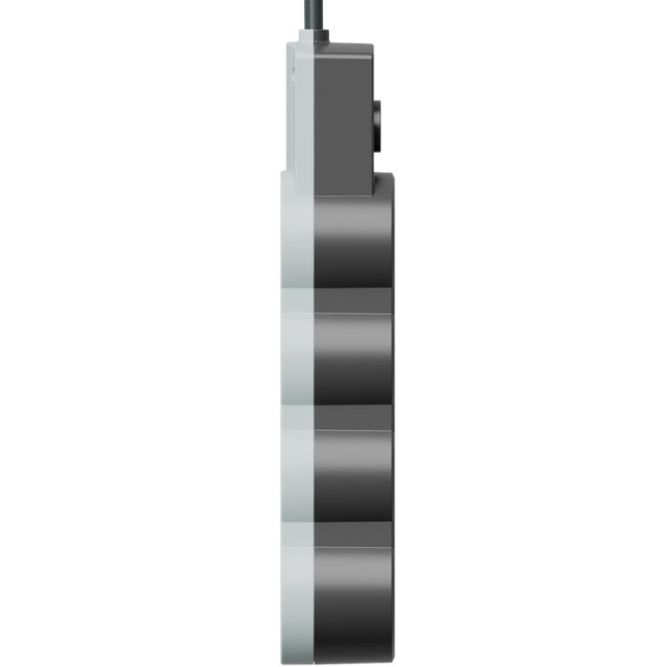 Удлинитель 3х1.5м с заземл. 10А IP20 USB 2800Вт 220В ПВС 3х1 с выкл. черн. КОСМОС YKsm1.5m3g-Z-VU10А-B