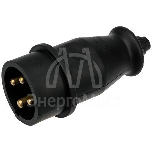 Вилка переносная влагозащ. 3P+PE 32А IP44 каучук черн. Rexant 111-006