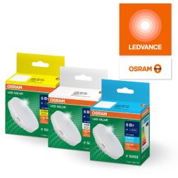 Лампа светодиодная LED G4 Value LVGX53120 12W/965 CRI95 12Вт 6500К 1200лм таблетка матов. GX53 170-250В OSRAM 4058075582217