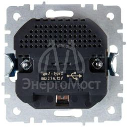 Розетка BRITE РЮш11-1-БрКр 16А с USB A+C 18Вт с заземл. защ. шторки беж. IEK BR-R14-16-U22-018-K10