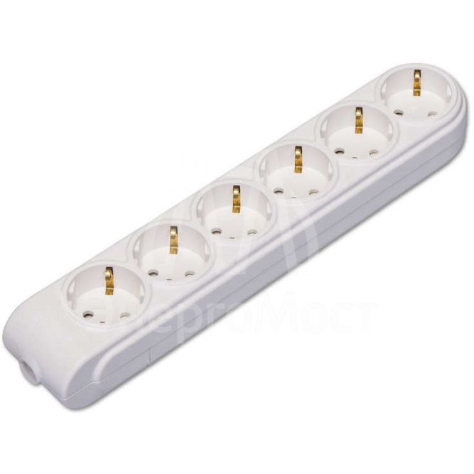 Колодка удлинителя 6-м с заземл. защ. шторки Makel N6210000