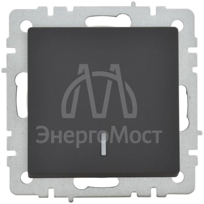 Выключатель 1-кл. СП BRITE ВС10-1-1-БрГ 10А с инд. графит IEK BR-V10-1-10-K53