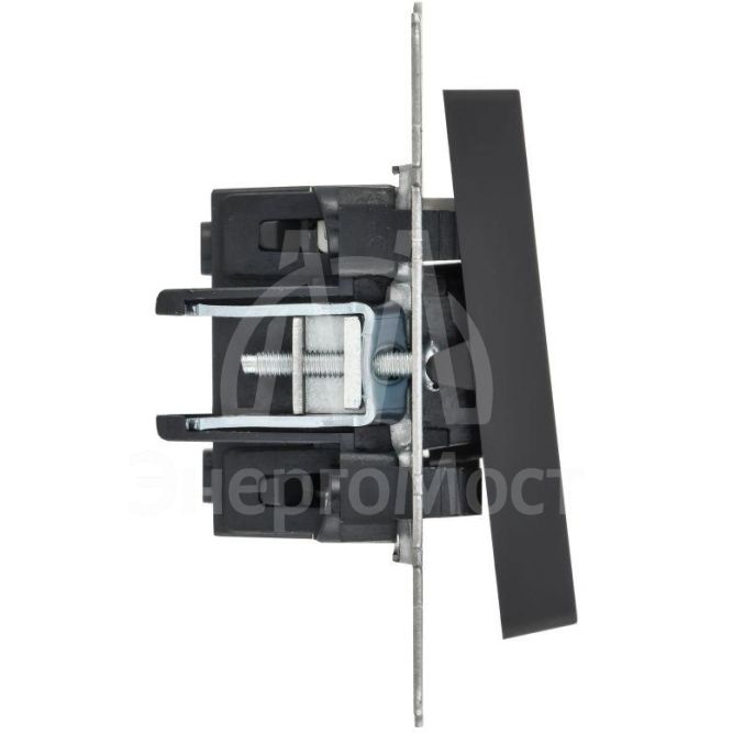 Выключатель 1-кл. СП BRITE ВС10-1-1-БрГ 10А с инд. графит IEK BR-V10-1-10-K53