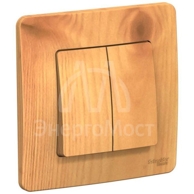 Выключатель 2-кл. СП Blanca 10А IP20 (сх. 5) 250В ясень SchE BLNVS010505