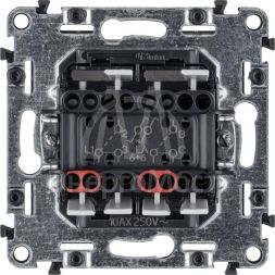 Механизм переключателя 2-кл. СП Valena Life 10А IP20 250В с лиц. панелью безвинт. зажимы бел. Leg 752408