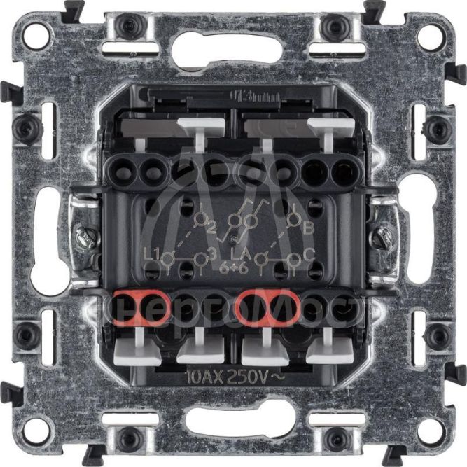 Механизм переключателя 2-кл. СП Valena Life 10А IP20 250В с лиц. панелью безвинт. зажимы бел. Leg 752408