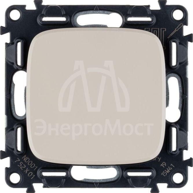 Механизм выключателя 1-кл. СП Valena Allure 10А IP20 250В 10AX с лиц. панелью безвинт. зажимы сл. кость Leg 752801