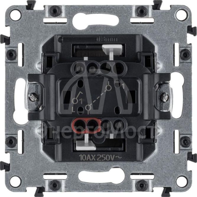 Механизм выключателя 1-кл. СП Valena Allure 10А IP20 250В 10AX с лиц. панелью безвинт. зажимы сл. кость Leg 752801