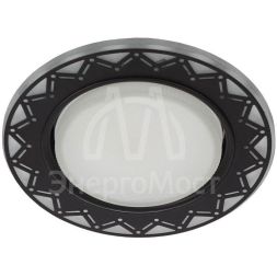 Светильник светодиодный DK LD27 WH/BK GX53 точечный; декор со светодиодной подсветкой бел./черн. ЭРА Б0037389