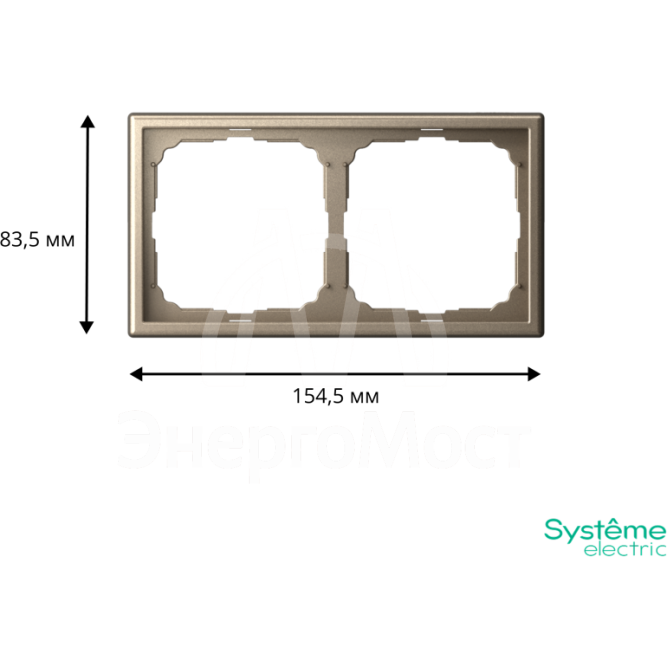 Рамка 2-м ArtGallery универс. шампань SE GAL000502
