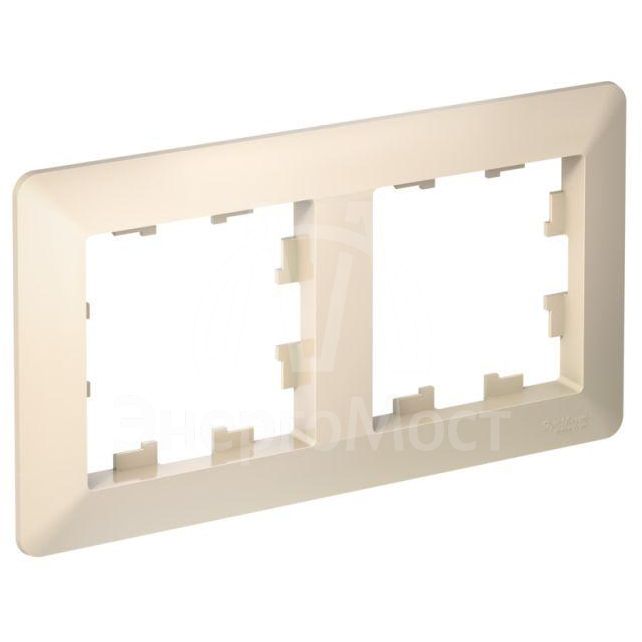 Рамка 2-м AtlasDesign Air беж./дым. бел. SE ATN220202