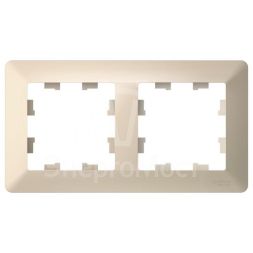 Рамка 2-м AtlasDesign Air беж./дым. бел. SE ATN220202