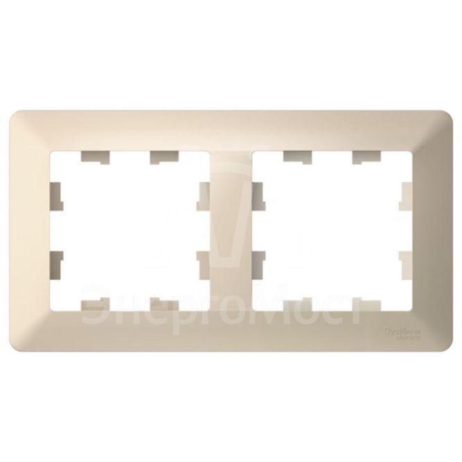 Рамка 2-м AtlasDesign Air беж./дым. бел. SE ATN220202