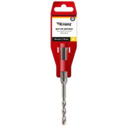 Бур по бетону 6х110мм крестовая пластина SDS PLUS Kranz KR-91-0801