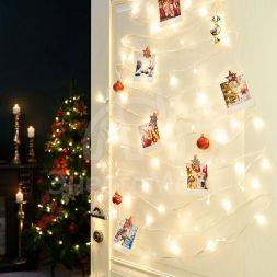 Гирлянда &amp;quot;Твинкл Лайт&amp;quot; 10м 80LED тепл. бел. провод прозр. Neon-Night 303-186