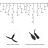 Гирлянда &amp;quot;Айсикл&amp;quot; (бахрома) 4.0х0.6м 128LED тепл. бел. 8Вт 220В IP54 провод черн. каучук Neon-Night 255-226