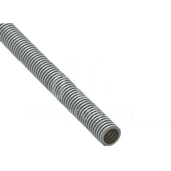 Труба гофрированная ПВХ d25мм с протяжкой сер. (50м) Ruvinil 12501