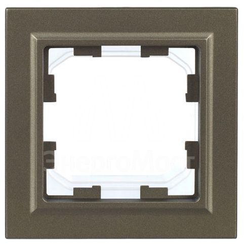 Рамка 1-м IP44 BRITE РУ-1-БрШ-44 шампань IEK BR-M12-44-K37