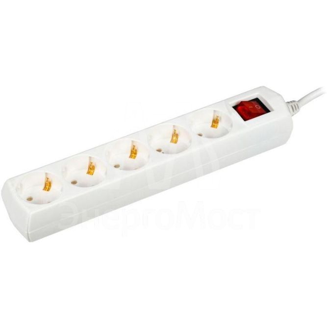 Удлинитель 5х3м с заземл. 10А 250В У05В GENERICA 2P+PE 3х1кв.мм IEK WYP10-10-05-03-ZK-G