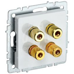 Аудиорозетка 4-м BRITE РА10-БрБ бел. IEK BR-S40-K01