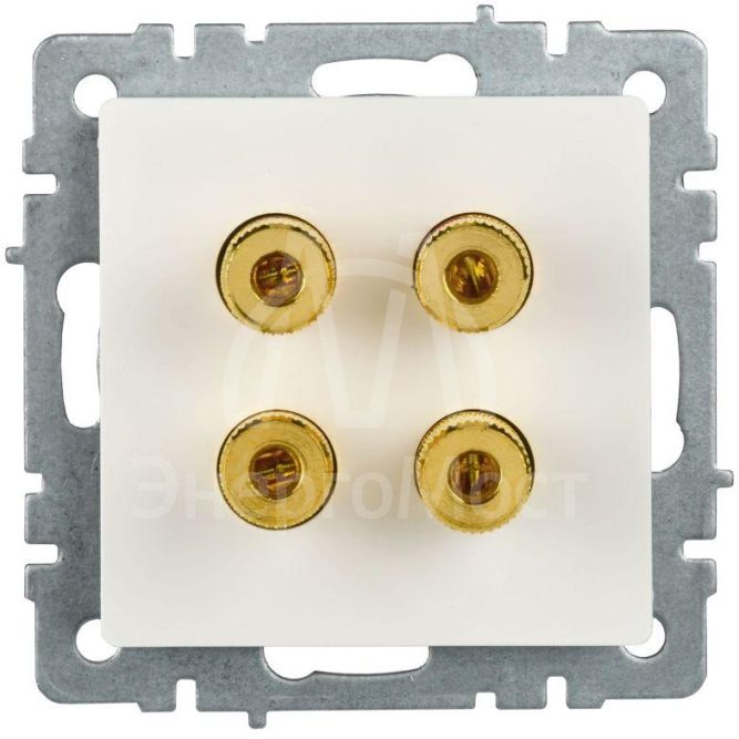 Аудиорозетка 4-м BRITE РА10-БрБ бел. IEK BR-S40-K01