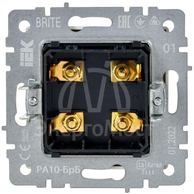 Аудиорозетка 4-м BRITE РА10-БрБ бел. IEK BR-S40-K01