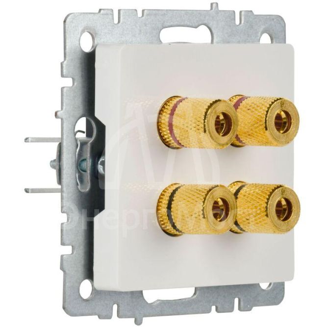 Аудиорозетка 4-м BRITE РА10-БрБ бел. IEK BR-S40-K01