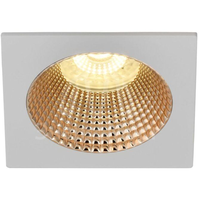 Светильник 4110 встраиваемый поворотный GU10 бел./золото пласт. IEK LT-UVB0-4110-GU10-1-K22