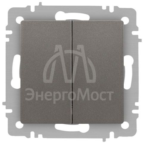 Переключатель 2-кл. СП Accent 6-107-09 10А IP20 250В AL/CU титан Intro Б0063572