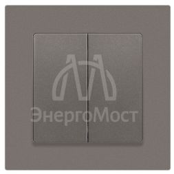 Переключатель 2-кл. СП Accent 6-107-09 10А IP20 250В AL/CU титан Intro Б0063572