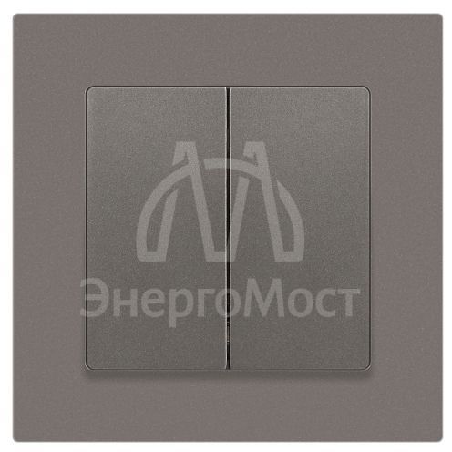 Переключатель 2-кл. СП Accent 6-107-09 10А IP20 250В AL/CU титан Intro Б0063572