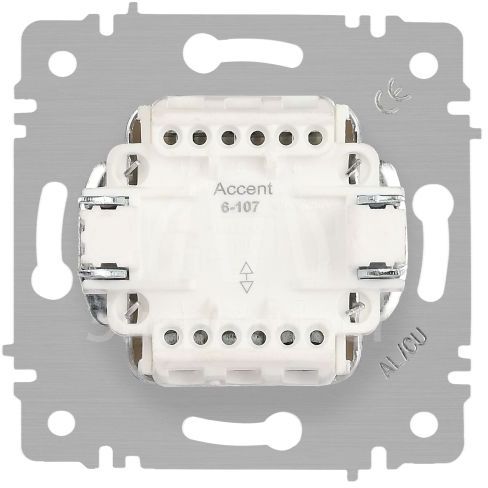 Переключатель 2-кл. СП Accent 6-107-09 10А IP20 250В AL/CU титан Intro Б0063572