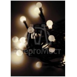 Гирлянда декоративная &amp;quot;Маленькие шарики cherry&amp;quot; 30LED 4.4м (2.9+1.5м) зел. провод IP20 тепл. бел. Космос KOC_GIR30LEDBALL_W