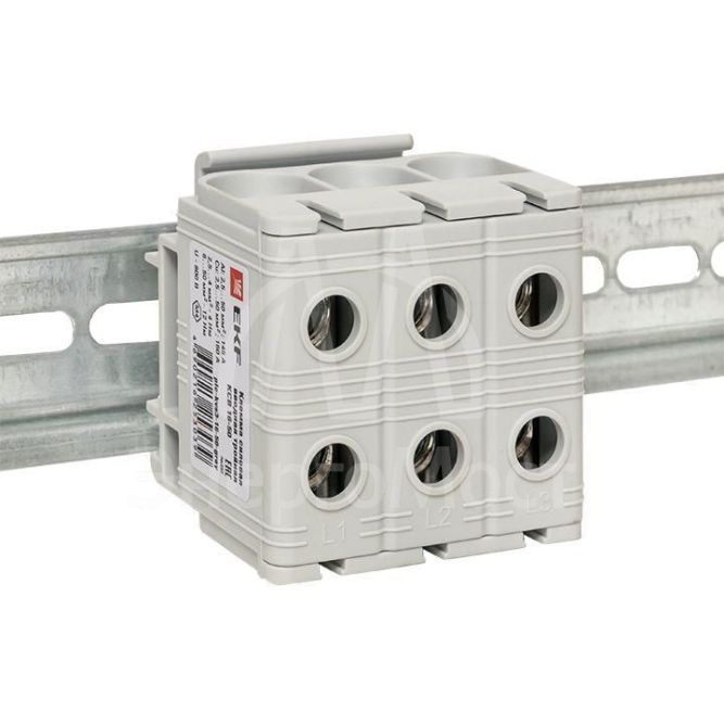 Клемма силовая вводная тройная КСВ 16-50кв.мм сер. PROxima EKF plc-kvs3-16-50-grey